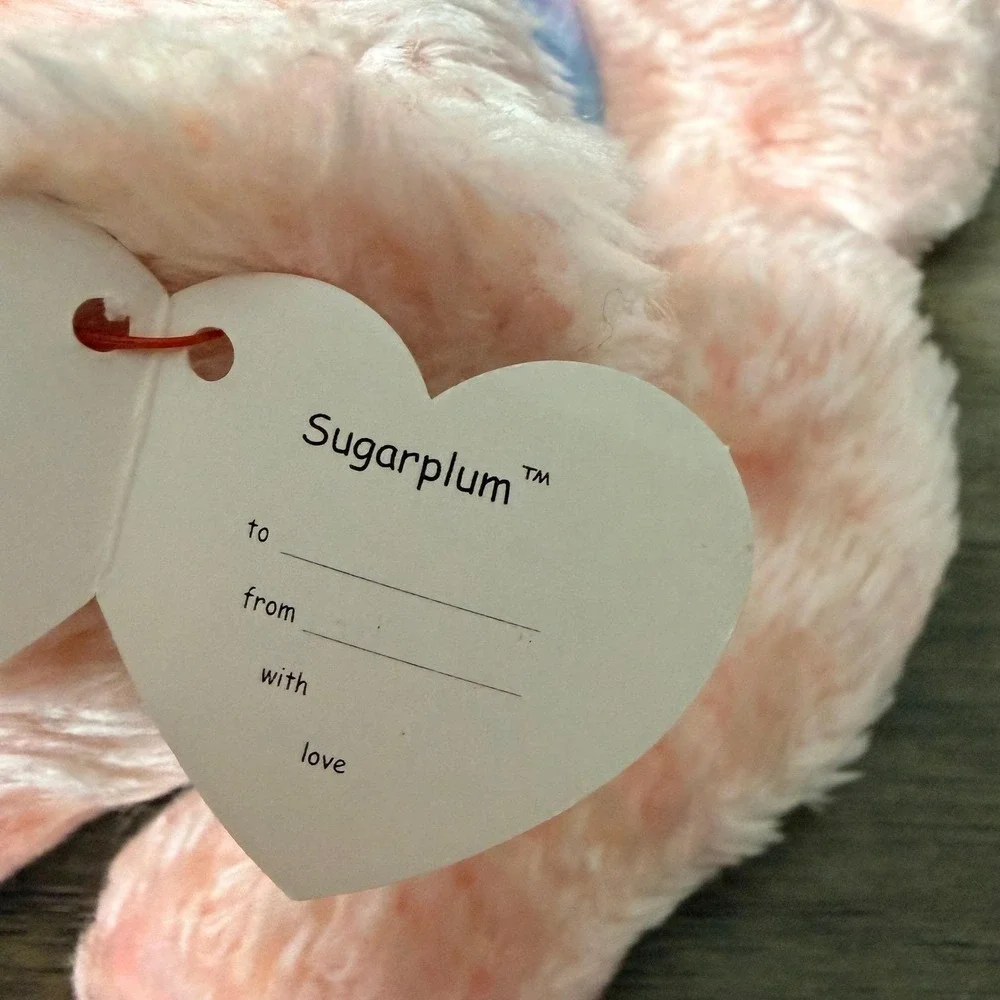 Vintage 2001 Ty Classics Collection Sugarplum The Adorable Pink Plush Bear